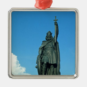 Het beeld van Alfred de Grote Metalen Ornament