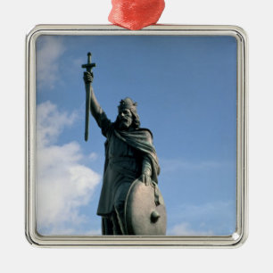 Het beeld van Alfred de Grote Metalen Ornament