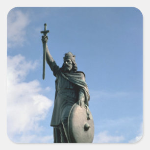 Het beeld van Alfred de Grote Vierkante Sticker