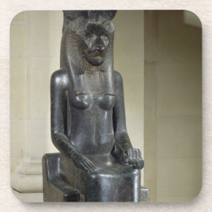 Het beeld van de leeuwengodin Sekhmet van de Drankjes Onderzetter