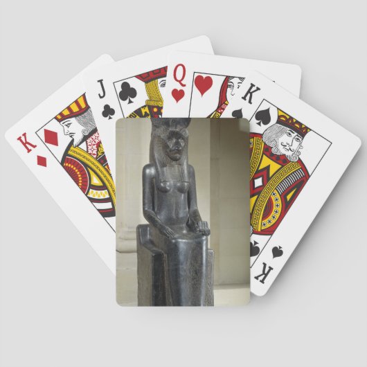 Het beeld van de leeuwengodin Sekhmet van de Pokerkaarten (Achterkant)