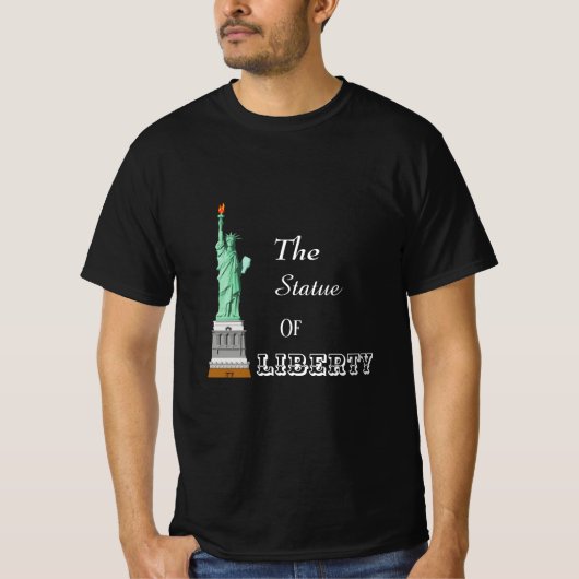 Het beeld van de Vrijheid zwart T-shirt (Voorkant)