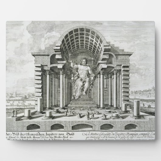 Het beeld van Olympian Zeus, gemaakt door Phidias Fotoplaat (Voorkant)