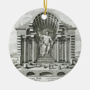 Het beeld van Olympian Zeus, gemaakt door Phidias Keramisch Ornament