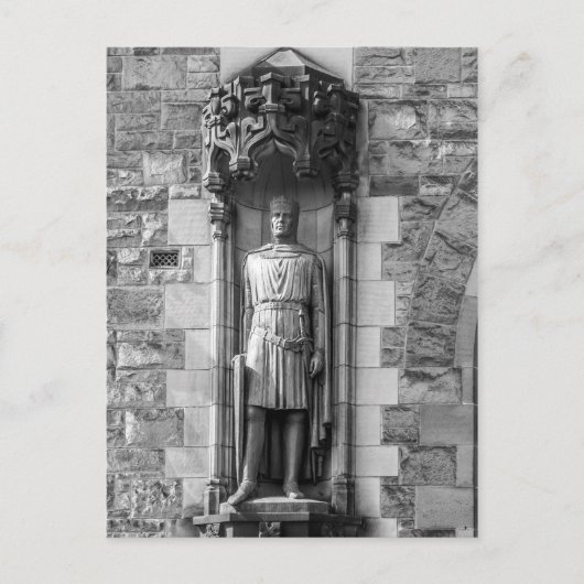 Het beeld van Robert de Bruce in het kasteel van E Briefkaart (Voorkant)