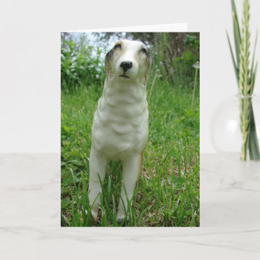 Het Beeldje van Borzoi Kaart (Voorkant)