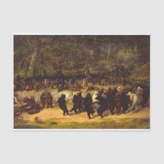 Het Beer Dance van William Holbrook Beard Tissuepapier (Voorkant)