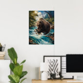 Het Beer met de goudvis Poster (Thuiskantoor)