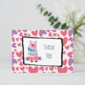 Het Beer van de Waterverf van de klap op een Hart Kaart (Staand voorkant)