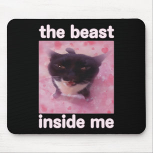 Het Beest In Me Funny Cat Meme Cadeau Voor Mannen Muismat