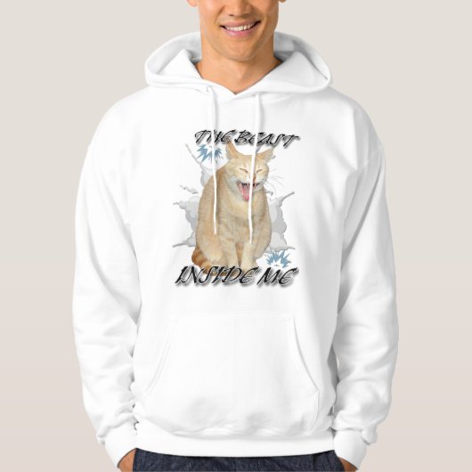 Het beest in mij grappige meme kat sweatshirt (Voorkant)