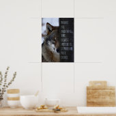 Het Beest Inside - Wolf Motivatie Poster (Keuken)