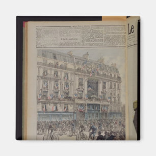 Het begin van de fietsenrace Parijs-Brest Magneet