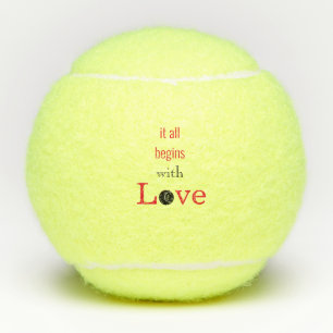 Het begint allemaal met Love Funny Tennis Balls Tennisballen