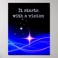 Het begint met een visie-Poster