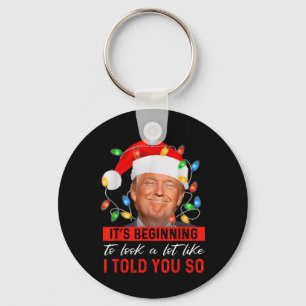 Het begint te lijken op een grappige Trump Xmas Sleutelhanger