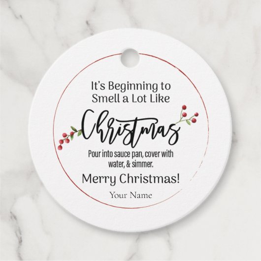 Het begint te ruiken als kerstmis Labels (Voorkant)