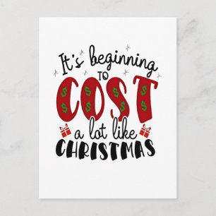 Het begint veel te kosten als Kerstmis Feestdagenkaart