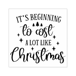 Het begint veel te kosten als Kerstmis Rubberstempel