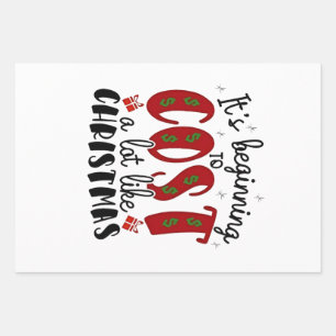 Het begint veel te kosten, net als Kerstmis Inpakpapier Vel