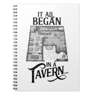 Het begon allemaal in een Tavern Old School RPG-ka Notitieboek