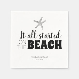 Het begon allemaal op het strand bruiloft Starfish Servet