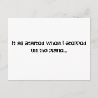 Het begon allemaal toen ik in het vliegtuig stapte briefkaart