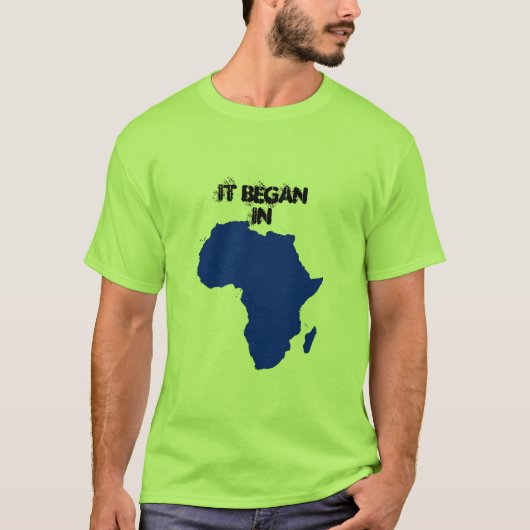 HET BEGON IN Afrika T-shirt (Voorkant)