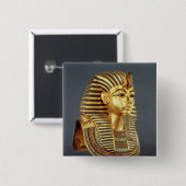 Het begrafenismasker van Tutankhamun Vierkante Button 5,1 Cm (Voorkant /achterkant)