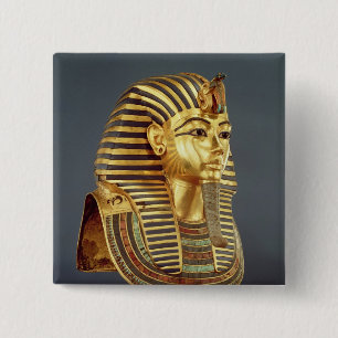 Het begrafenismasker van Tutankhamun Vierkante Button 5,1 Cm