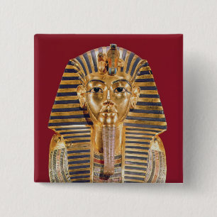 Het begrafenismasker van Tutankhamun Vierkante Button 5,1 Cm