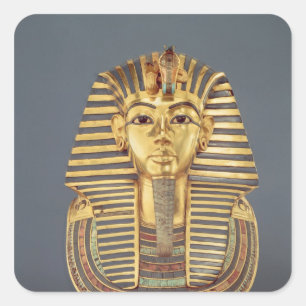 Het begrafenismasker van Tutankhamun Vierkante Sticker