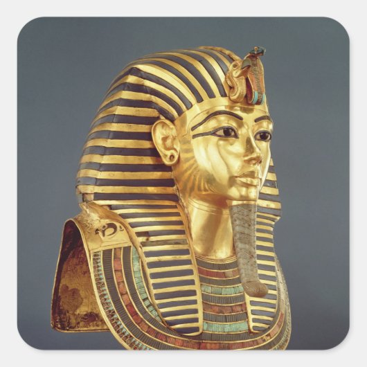 Het begrafenismasker van Tutankhamun Vierkante Sticker (Voorkant)