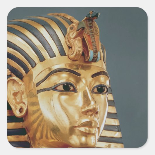 Het begrafenismasker van Tutankhamun Vierkante Sticker (Voorkant)