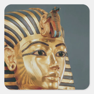 Het begrafenismasker van Tutankhamun Vierkante Sticker