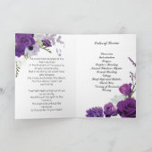 Het BegrafenisProgramma van paarse Rozen Programma (Binnen)