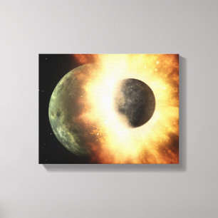 Het begrip hemelse lichaam van de kunstenaar canvas afdruk