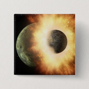 Het begrip hemelse lichaam van de kunstenaar vierkante button 5,1 cm