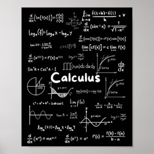 Het beheersen van essentiële calculusformules Wisk Poster