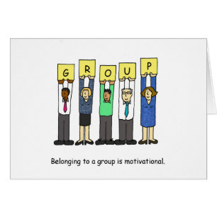 Het behoren tot een Groep is Motivatie Cartoon