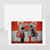 Het bekijken van de Scène van de Manger Kaart (Voorkant / Achterkant)