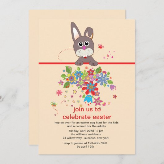 Het bekijken van u Pasen partijuitnodiging Kaart (Voorkant / Achterkant)
