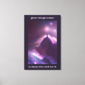 Het beklimmen om de grootsheid te bereiken citeert canvas afdruk (Voorkant)