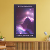 Het beklimmen om de grootsheid te bereiken citeert canvas afdruk (Insitu (Woonkamer))