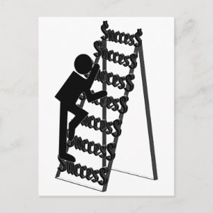 Het beklimmen van de Ladder van Succes Briefkaart