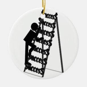 Het beklimmen van de Ladder van Succes Keramisch Ornament