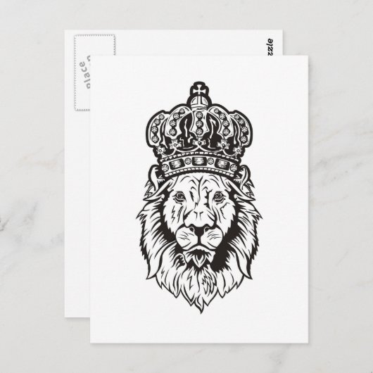 Het bekroonde Hoofd van de Leeuw Briefkaart (Voorkant / Achterkant)