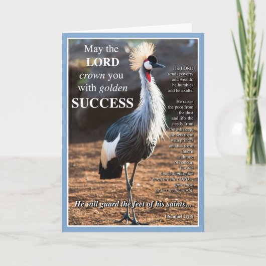 Het bekroonde Succes van de Kraan Kaart (Voorkant)