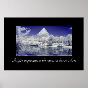 Het belang van het leven is de impact die het heef poster