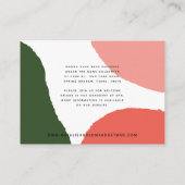 Het belangrijke spul moderne abstracte trouwdetail informatiekaartje (Achterkant)